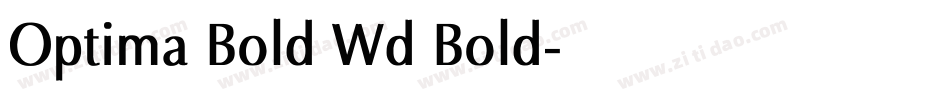 Optima Bold Wd Bold字体转换